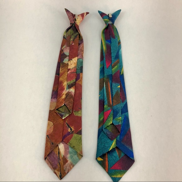 Boys Clip-On  Multicolor Neck Ties (set of 2) - Picture 4 of 11
